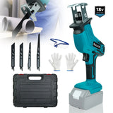 Cordless Reciprocating for 18V Battery 3000SPM Variable Speed Trigger Wood Metal PVC Cutting Saber Saw (No Battery)