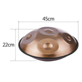 Portable Handpan Hand Pan Hand Drum C-Key 6 Notes(A3 C4 D4 E4 F4 G4) Percussion Instrument with Carry Bag for Beginners