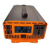 2600W Pure Sine Wave Inverter -- 12V/24V/48V/60V/72V Converter for Home, RV and Off-Grid Solar Systems + 2 AC Outlet & LED Light
