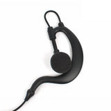 3.5mm Hook Headset for Walkie Talkie Ear Radio Earpiece Clip Single Earphone with Coiled Cable