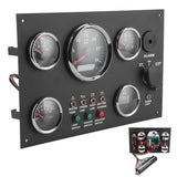 12V/24V Cluster Water Temperature Voltage Display with Ignition Keys Pressure Oil Level Gauge