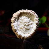 Antler plate hand carved