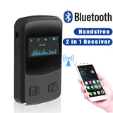 OLED Bluetooth 5.0 Receiver Back Clip Wireless Audio Adapter For Mobile Phone TV Car Home Audio Music Transmitter