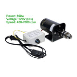 220V 350W 400-7000RPM DIY High Speed Bead Lathe Electric Grinder Bench Drill Set Speed Controller With DC Permanent Magnet Motor