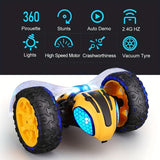 Stunt Car Remote Control Car For Kids, 1/14 2.4Ghz Rechargeable Off Road Bumble Tumble Bee Truck Rock Crawle