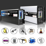 3000W 4000W 5000W Pure Sine Inverter DC 12V To AC 220V For Home/Outdoor/RV/Camping Wave Power Inverters with LED