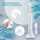 Toothbrush with 4 Soft Brush Heads Rotary Rechargeable Electric Waterproof Toothbrushes for Adults Oral Cleaning Tools