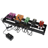 Guitar Effect Pedalboard with Built-in Power Supply, Carry Bag, Pedal Cables & Adhesive Hook and Loop Tape