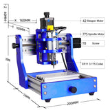 DIY Mini CNC Router Engraver 1310 Full Metal Frame Desktop PCB Milg hine Wood Carving Optional 500mW Laser Offe Control