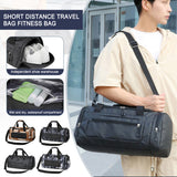 Multifunctional Gym Sports Bags Large Capacity Men Fiess Training Backpac with Shoe Compartment and Wet Pocket Handbags