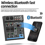 M4 4 Channel Bluetooth Mini Audio Mixer Sound Card DJ 16 Digital Effects Noise Reduction Console USB Recording For Singing Video