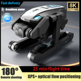 S188 Professional Drone 8K HD Dual Camera 5G GPS Wifi Obstacle Avoidance Brushless Foldable Quadcopter RC Distance 5KM Dron Toys