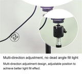 LED Live Streaming Ring Studio Photography Selfie Tattoo Fill Light Black (6.5 inch)