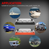 Positive Negative Bar Battery Power 12V Distribution 4 M6 Car Block Studs 6 X M4 Terminal Bus for Boat