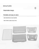 Detachable Stainless Steel Outdoor Folding Grill, Wood Burning Portable Assembly Charcoal Stove, Camping