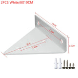 2PCS Triangle Bracket Support Wall Shelves Right Angle Fixed Bearing Shelf Bookshelf Hardware Fitting Furniture Mounted