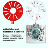 Versatile Edges Trimmer Bracket Circular Fluting Tool Stand Aluminum Alloy Router Bit Rack with Adjustable Radius Multi-Model