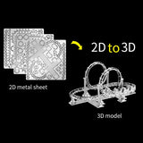 Laser-Cutting 3D Three-Dimensional Metal Assembly Model Set DIY Creative Puzzle F31104 Roller Coaster Ornaments Toy