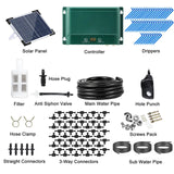 Solar Drip Kit - 7 Timing, 30 Modes, 32.8FT Automatic Watering Irrigation System Set for Garden