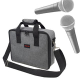 Storage Bag Portable with Shoulder Strap Organizer Wireless Microphone Case for Singing Home Traveg Office Karaoke