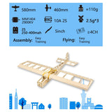R03 STICK-06 Airplane 580Mm Wingspan Balsa Wood DIY Electric Aircraft RC Flying Toy Version Unassembled Durable Full Set