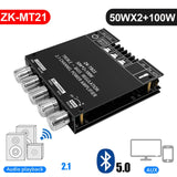 ZK-TB21 2x50W+100W Power Audio Stereo Amplifier Board Bass AMP AUX 2.1 Channel Bluetooth-compatible5.0 Subwoofer Speaker Module