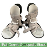 Adjustable 1Pair Orthopedic Leather Club Foot Corrective Shoes Children Dennis Brown Shoes-No Shoe Rack