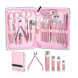 26 PCS Professional Clippers Pedicure Nail Cutter Scissor Cuticle Nipper Nails Tool Foot Face Grooming Kit Manicure Set