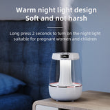 1pc, 101.44oz Portable Dual Spray Humidifier, Small Desktop Cool Mini Humidifier With Small Night Light, USB Personal Desktop Humidifier
