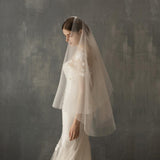 Star Style Hand Sewn Metal Combed Bridal Veil