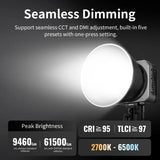 ZHIYUN MOLUS G200 COB Spotlight LED Video Light Seamless CCT DMI Photography Lighting For Photos Studio Shooting Live Broadcast