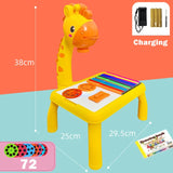LED Projector Drawing Tablet With Singing Function For Children's Painting Tools Electronics Writing Board Kids Educational Toy