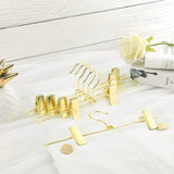 Trouser Hangers Made of Metal, 10 Pieces, Clothes Hangers, 30.5cm, with 2 Non- Clips, for Skirts, Pants, Underwear-2