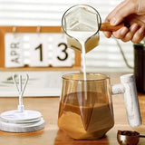 1set 400ML Electric Self Stirring Coffee Mug With Lid, Portable Glass Mug, High Speed Self Stirring Coffee Mixing Cup For Dining Rooms Gyms Parks School, Summer Winter Drinkware