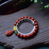 Women's red agate bracelet
