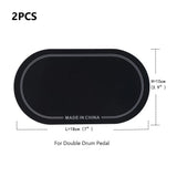 2 Pack Double Pedal Patches Wear-resistant Stickers Self-Adhesive Drumhead Patch Protectors Drum Protective Pad