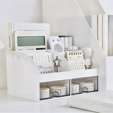 Desktop Storage Box Exquisite Craft Space-saving Smooth Surface Makeup Organizer Student Drawer