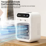 Portable USB Chargeable Humidifier Cooler Fan - 2 Gear, For Office, Dorm & Room