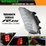 Motorcycle Taillights With LED Turn Signal Replacement for YAMAHA V3.0 2015-2021 YZF-R15 V4.0 2022-