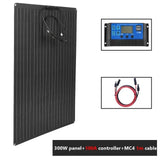 100A 300W Flexible Solar Panel 18V High Efficiency Portable Power Bank Emergency Charging Outdoor Solars Cells For Home Camping