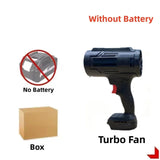 38000RPM Brushless Electric Turbo Blowers Jet Fan 200m/s Violent Car Dryer Handheld Dust Blowing Tool for 18V Battery