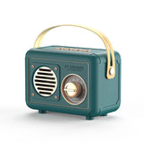 Retro Radio Portable FM Receiver Vintage Bluetooth Speaker Subwoofer TF/USB/Headphones Player Rechargeable Radios for Gift