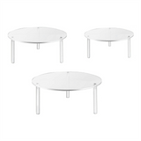 3Pack Clear Acrylic Stands,Cupcake Stand Cake Holder, Countertop Dessert Display Riser for Bakery,Birthday Wedding