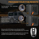 Entry Door Fingerprint Waterproof Lock Handle Latch with Deadbolt Remote Controller Keyless RV