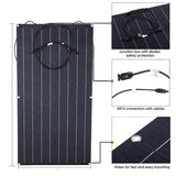 600W 300W Solar Panel+60A Controller 18V Flexible Monocrystale Solars Cell Power Charge for Outdoor Camping Yacht Car RV Boat