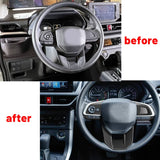 Top-For TOYOTA VELOZ AVANZA 2022 2023 Carbon Fiber Steering Wheel Decoration Cover Trim Car Styling