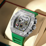 2022 New Luxury Men's Watch ONOLA Unique Fashion Diamond Inlaid Design Automatic Mechanical Waterproof Tape Watch Men
