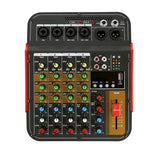 6-Channel Audio Mixer Outdoor Conference Audios USB Bluetooth Reverb Video Processor Sing Live with Sound Card Sounds Mixers