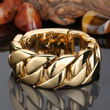 Titanium steel thick bracelet