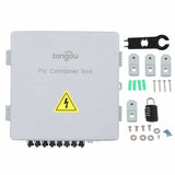 8 String PV Combiner Box with Arrester 10A Rated Current Fuse 80A DC Breaker Solar Combiner Box for Off Grid Solar Power System